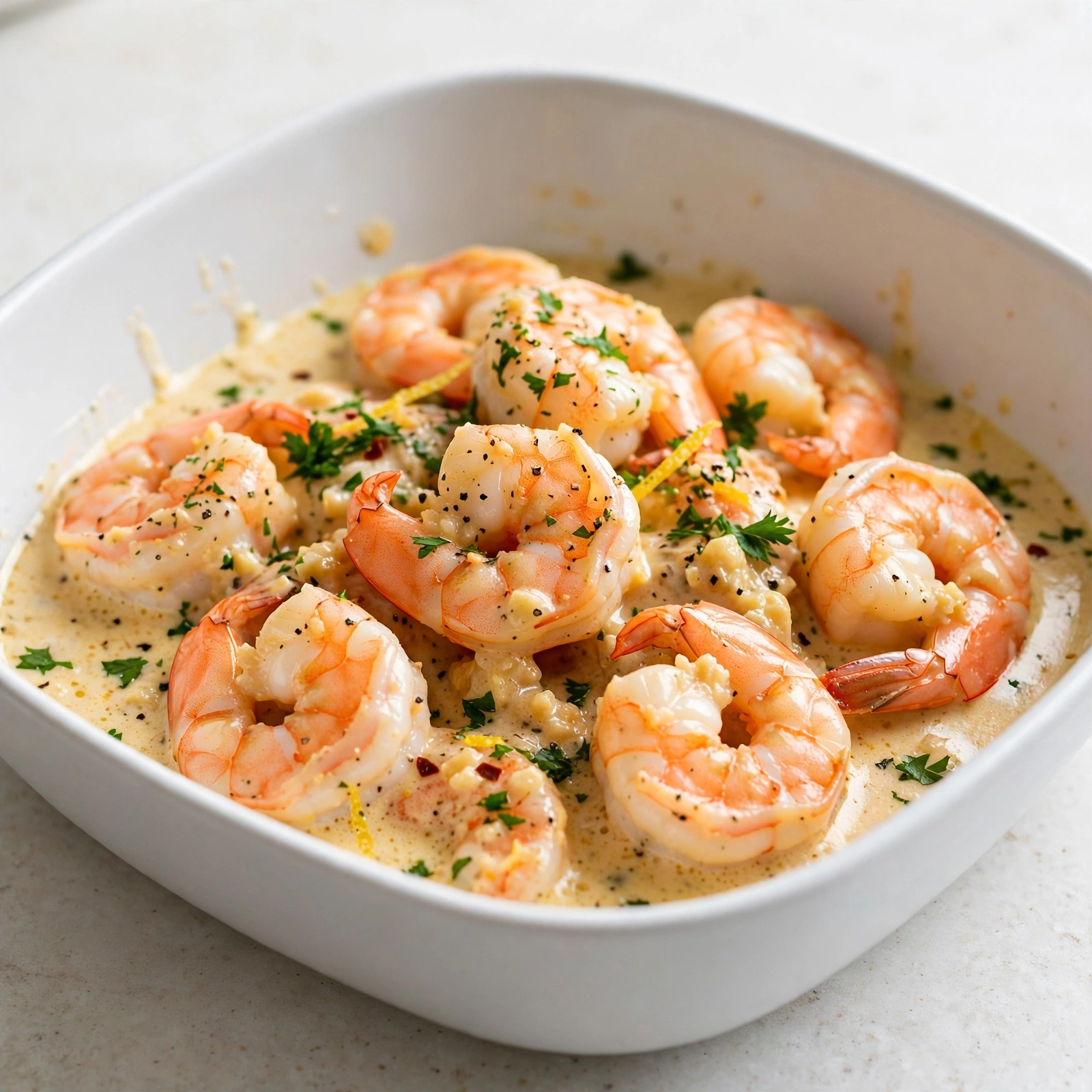Easy Creamy Garlic Shrimp